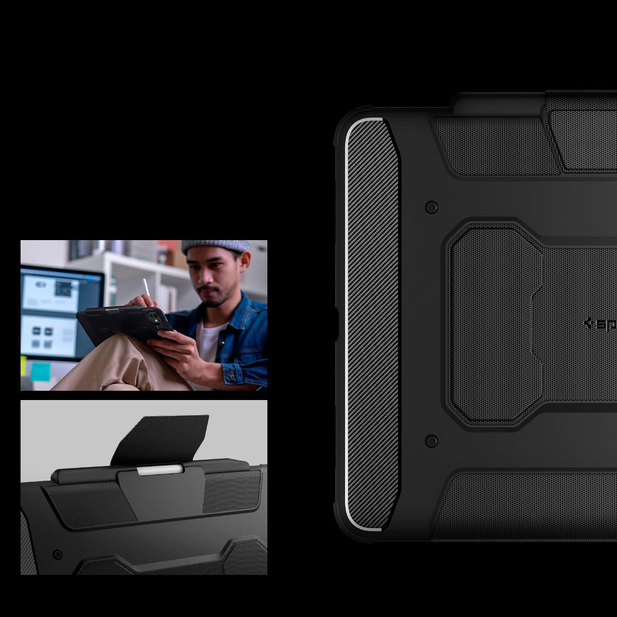 Etui Spigen Rugged Armor Pro do iPad Pro 13" 7 gen. 2024, czarne